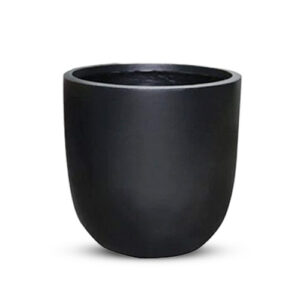 Matte Black Rounded Planter